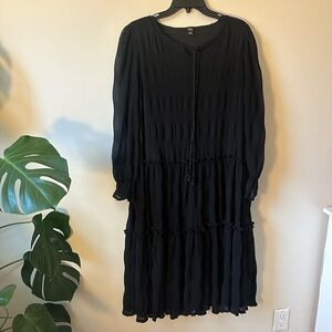 SHEIN Knee Length Black Dress size XL